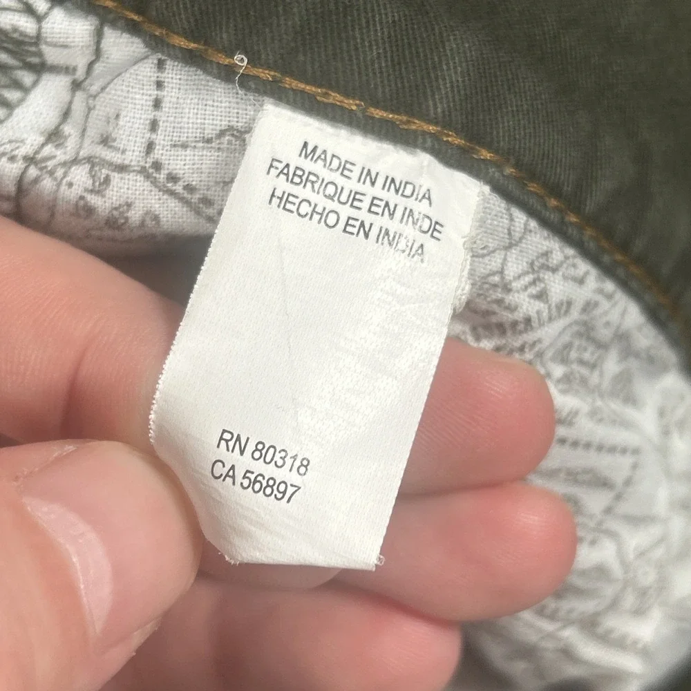 Lucky Brand 410 Athletic Chino Pants Mens 32x32 Forest Green